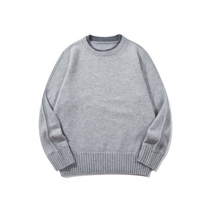 Unisex Soft Mélange Crew Neck Sweater made of Organic Cotton Blend with Boxy Fit and Wide Ribbed Cuffs Shop Velvia