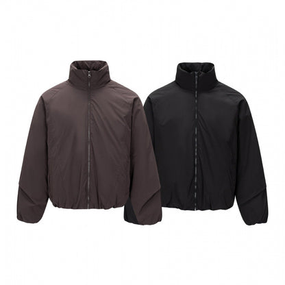 Unisex Short cut lightweight windbreaker in boxy cut with high stand-up collar and elastic hem Shop Velvia