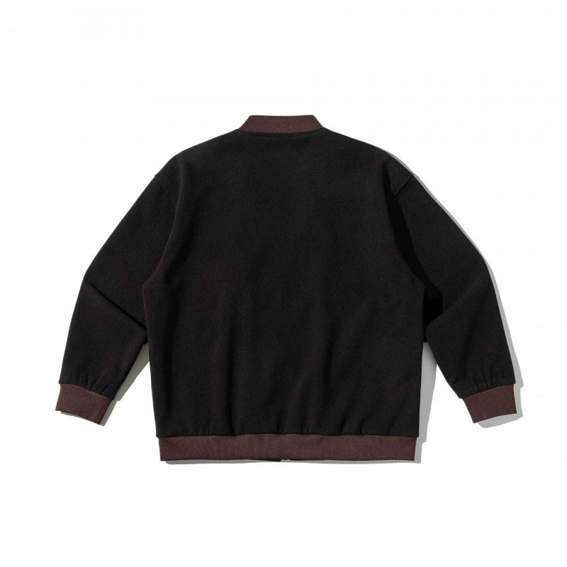 Unisex Oversize-Utilitarian Bomber Jacket with Flap Pockets, Vertical Zippers, and Ribbed Finishes Shop Velvia