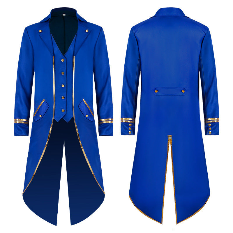 Women's longer tailored blazer coat with golden chain detail and single-breasted closure Shop Velvia