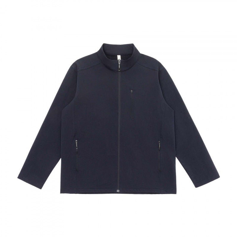Unisex Light Tech-Fleece Zip Jacket with Stand-Up Collar, three Zip Pockets and Straight Cut Shop Velvia