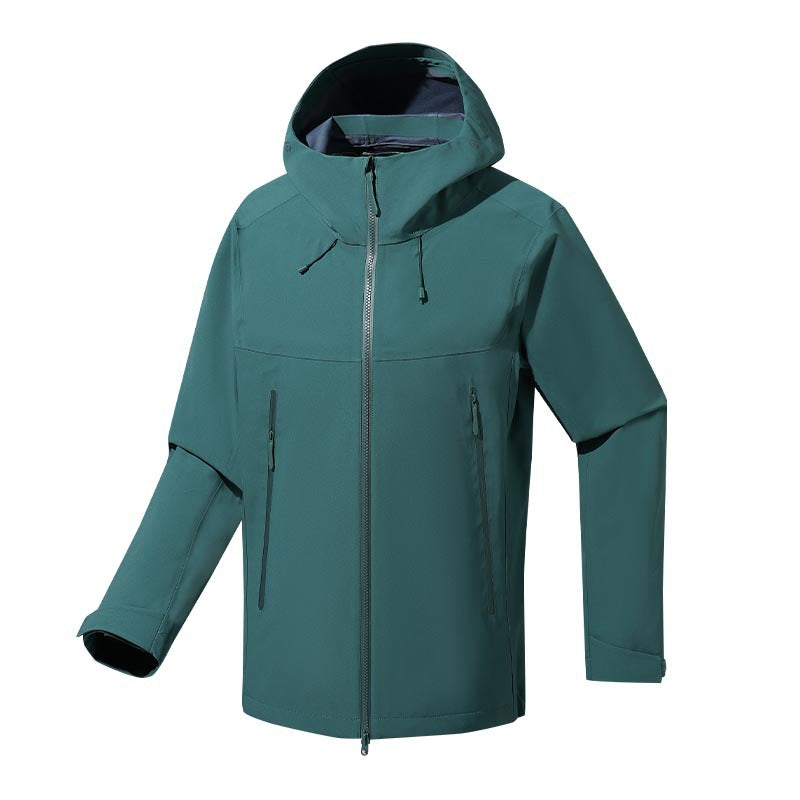 Men's water- and windproof softshell outdoor jacket with adjustable hood Shop Velvia