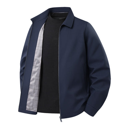 Men's Lightweight Harrington Jacket with Softshell Outer Material and Glencheck Lining Shop Velvia