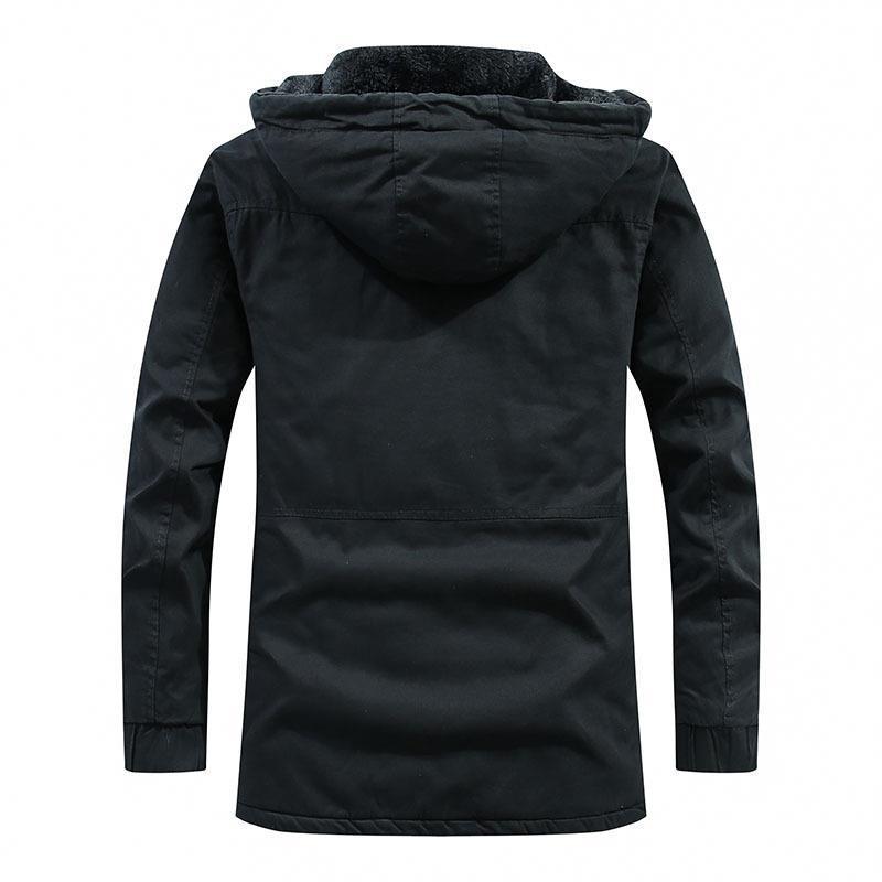 Men's city parka with teddy lining, hood, and windproof inner placket Shop Velvia