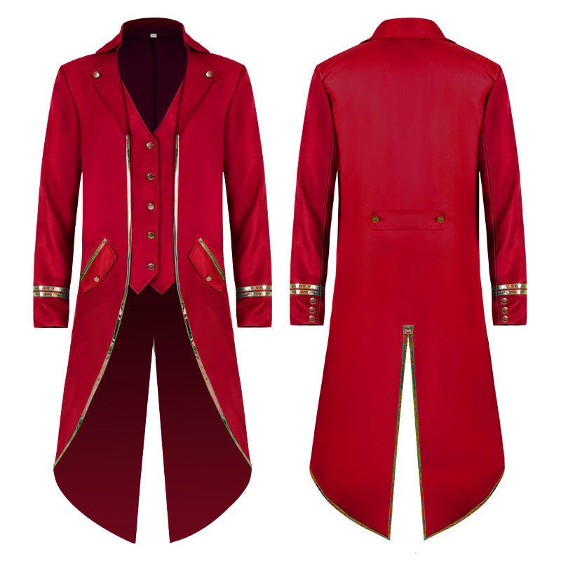Women's longer tailored blazer coat with golden chain detail and single-breasted closure Shop Velvia