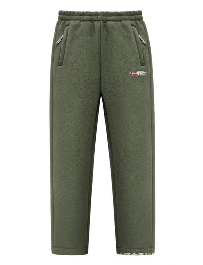 Women Comfortable Thermo-Fleece Jogging Pants with Elastic Waistband and Zipper Pockets Shop Velvia