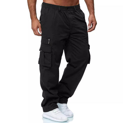 Men's cargo pants with elastic waistband and multifunctional pockets Shop Velvia