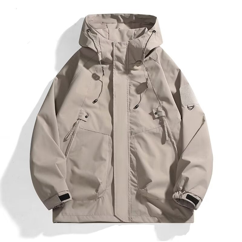 Men's Urban Utility Softshell Parka with Drawstring, Velcro Sleeves and Concealed Zippers Shop Velvia