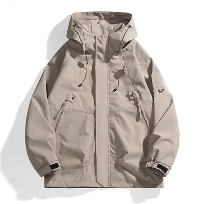 Men's Urban Utility Softshell Parka with Drawstring, Velcro Sleeves and Concealed Zippers Shop Velvia