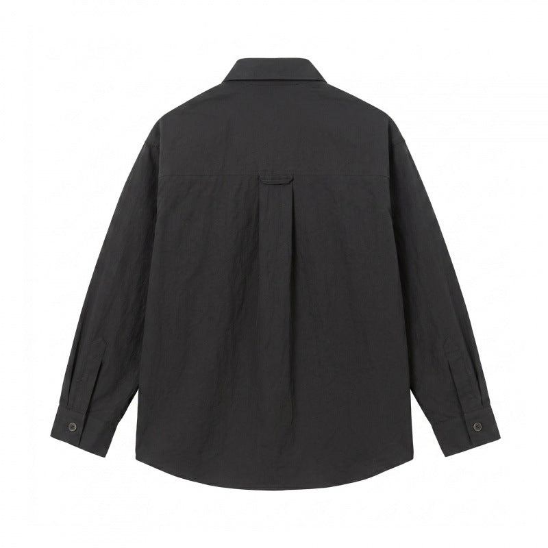 Unisex Boxy Overshirt with large patch pockets and shirt collar Shop Velvia