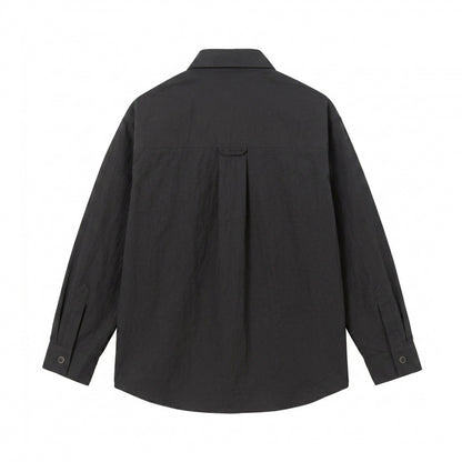 Unisex Boxy Overshirt with large patch pockets and shirt collar Shop Velvia