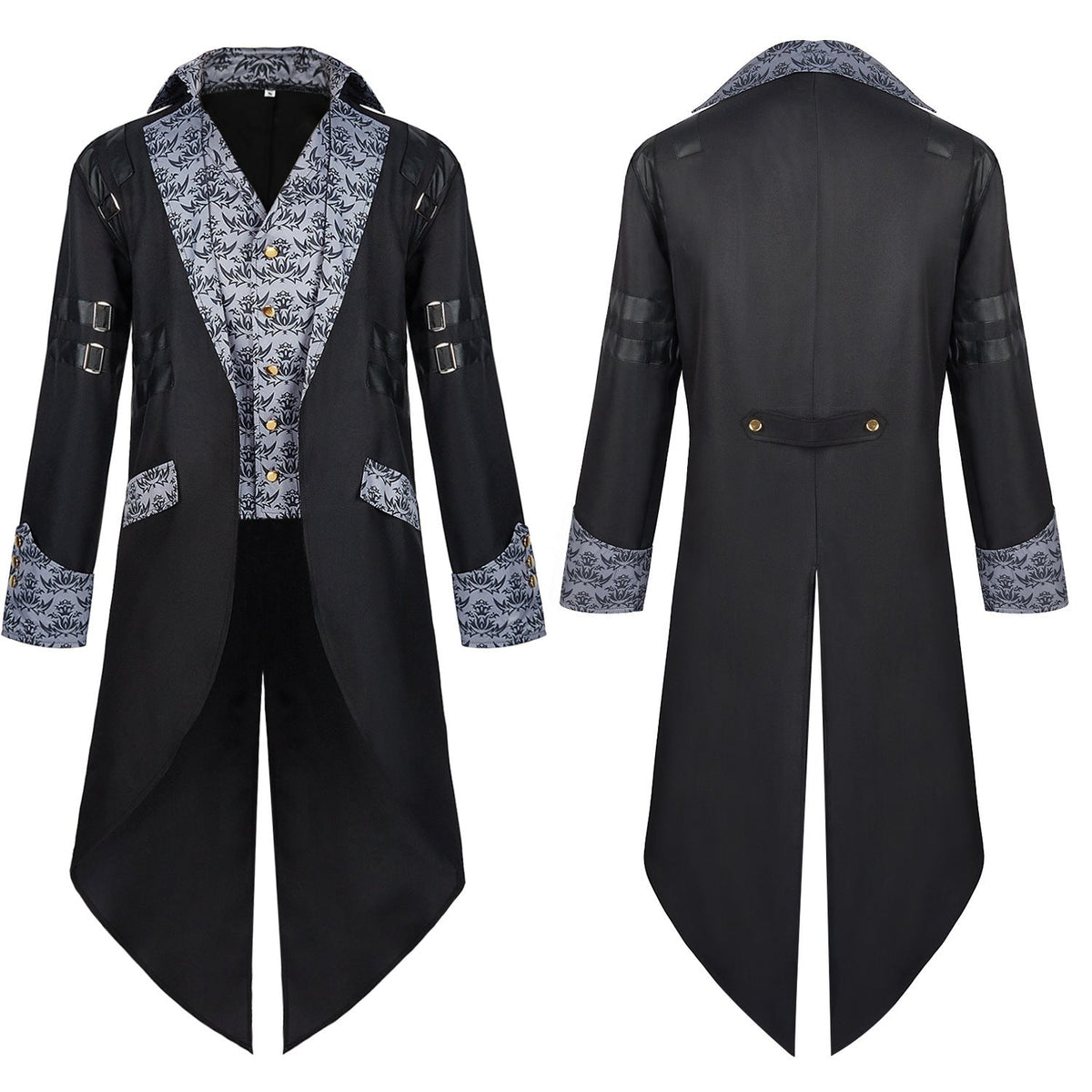 Men's tailcoat with swallowtail, embroidered lapel and ornamental cuff trim Shop Velvia