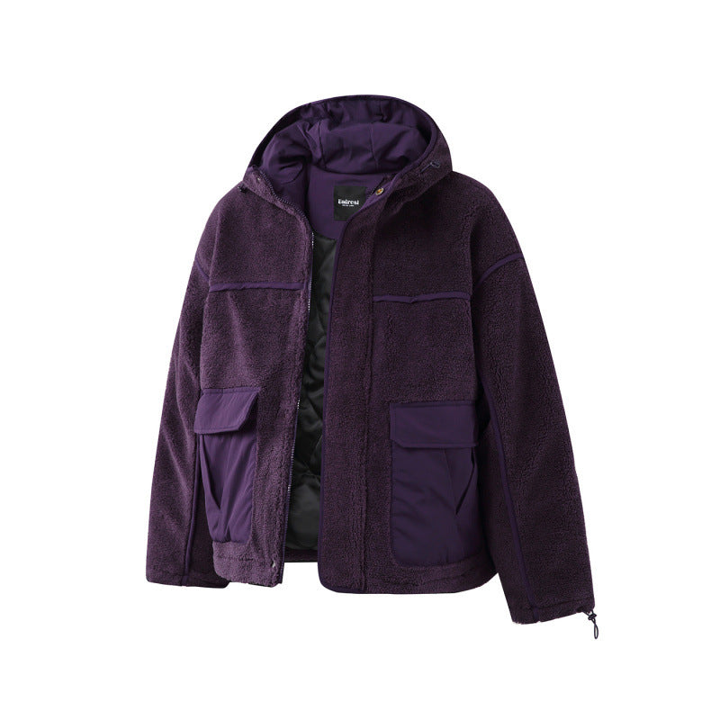 Unisex Kastige Fleece Hoodie with Utility Pockets and Drawstring Hem Shop Velvia