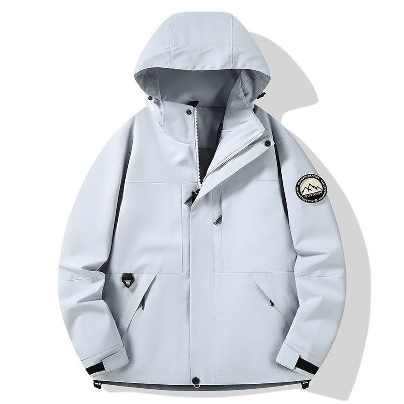 Women's waterproof hardshell outdoor jacket with hood and multifunction pockets Shop Velvia