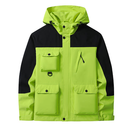 Men's Technical Utility Field Jacket with Hood, Multiple Pockets and Wind-Resistant Shell Shop Velvia