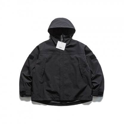 Unisex Oversize-Utility-Rain Jacket with Hood and Concealed Zipper Shop Velvia
