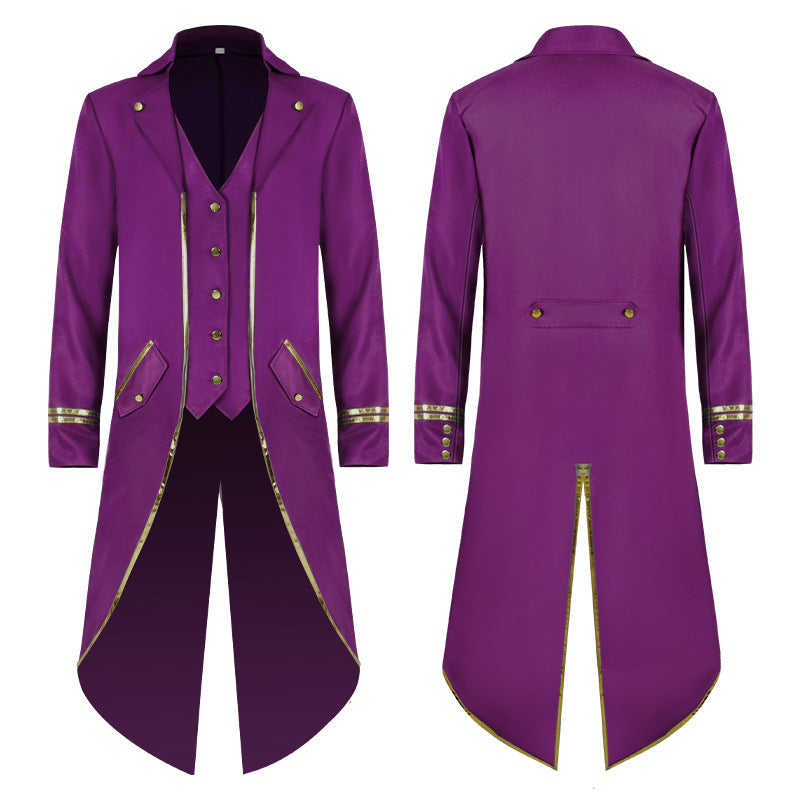 Women's longer tailored blazer coat with golden chain detail and single-breasted closure Shop Velvia