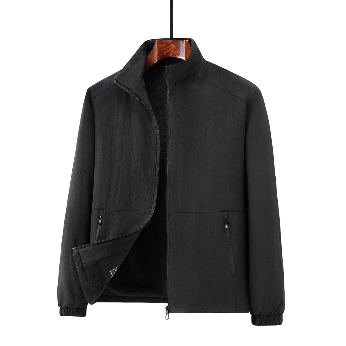 Men's lightweight transitional jacket with fleece lining and stand-up collar Shop Velvia