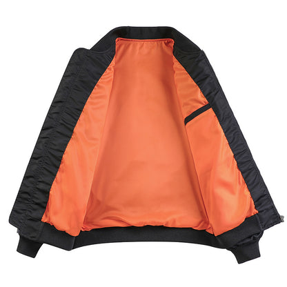 Men's Lightweight Flight Bomber Jacket with Water-Repellent Shell and Contrast Lining Shop Velvia