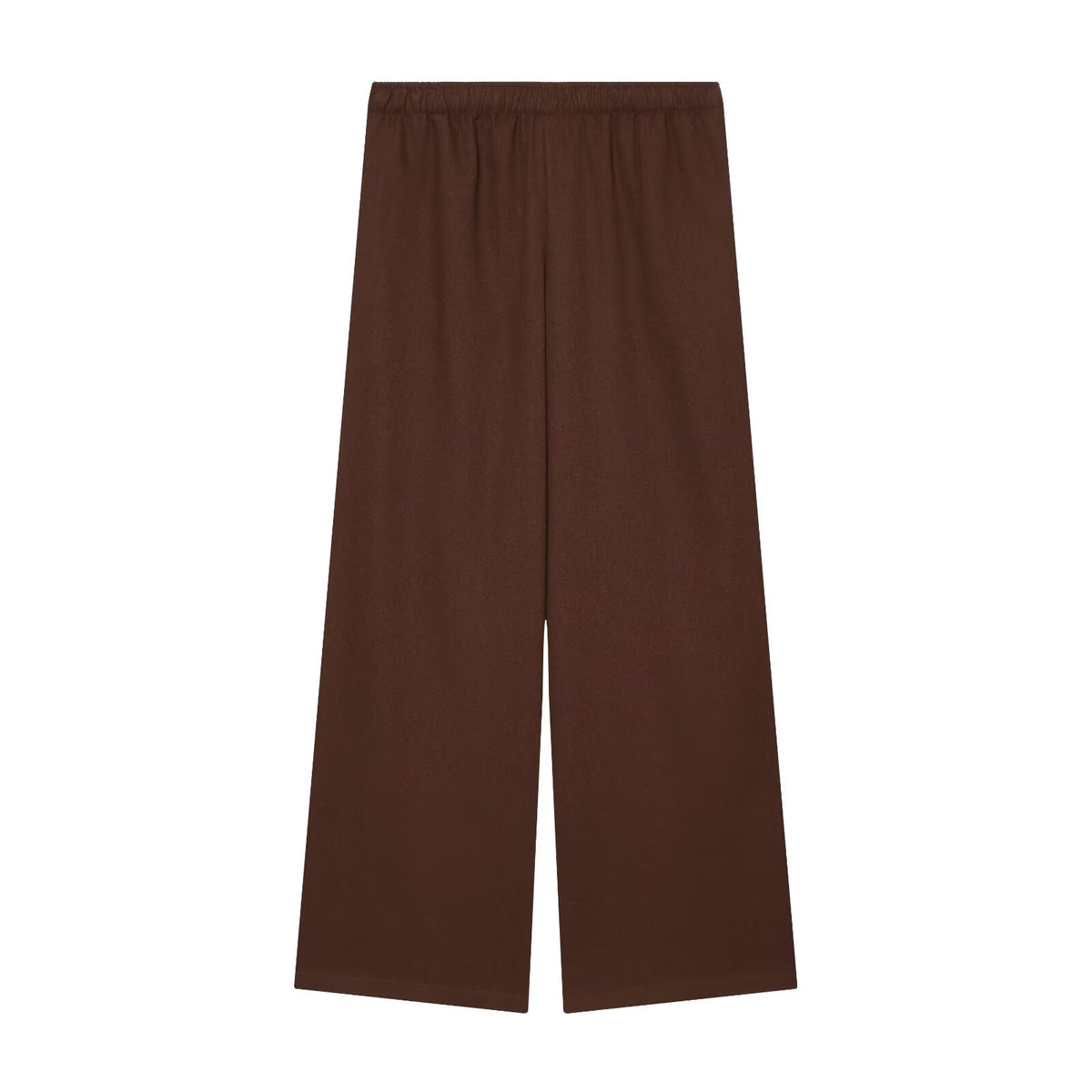 Women's Wide Palazzo Trousers with Elastic Waistband and Flowing Linen Mix Shop Velvia