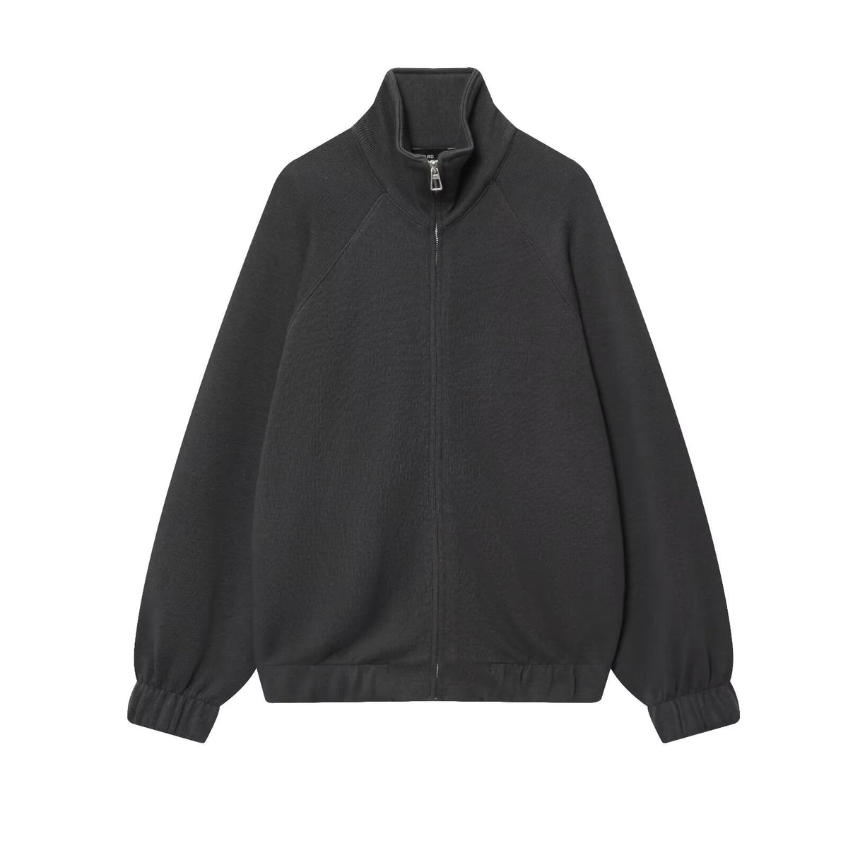 Women's Oversized Zip Sweat Jacket with High Standing Collar and Raglan Sleeves Shop Velvia