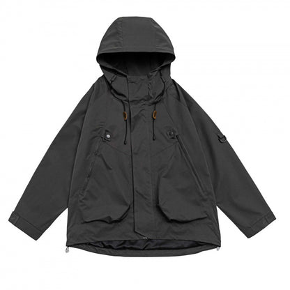 Unisex Oversized Utility Parka with hood, concealed front placket and multifunctional pockets Shop Velvia