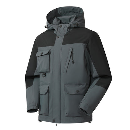 Men's Technical Utility Field Jacket with Hood, Multiple Pockets and Wind-Resistant Shell Shop Velvia