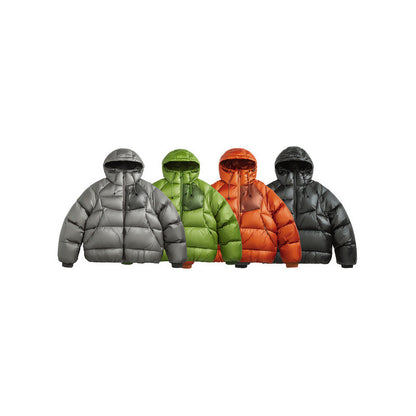 Unisex Quilted Down Jacket with Hood and Lightweight Thermal Insulation Shop Velvia