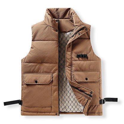 Men's utility quilted vest with thermal lining, front pockets and adjustable side straps Shop Velvia