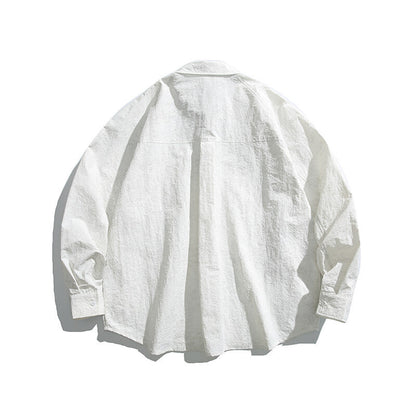 Unisex Boxy Overshirt Jacket with D-Ring and Hidden Chest Pocket Shop Velvia