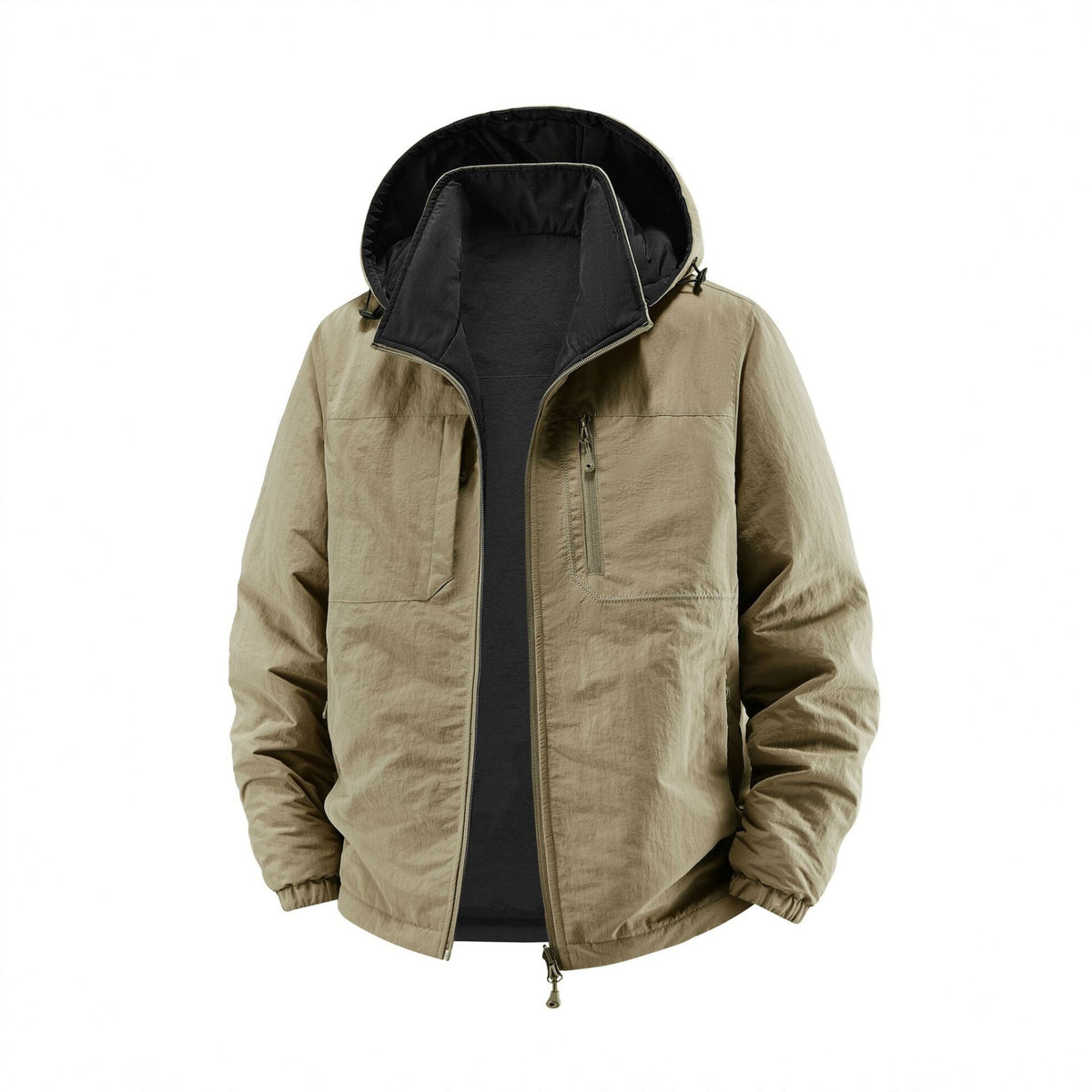 Men's thermo field jacket with fleece lining, hood and front pockets Shop Velvia