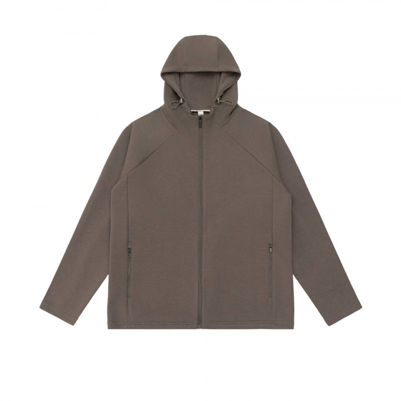 Unisex Light Hoodie Zip Jacket made of technical fleece with raglan sleeves Shop Velvia