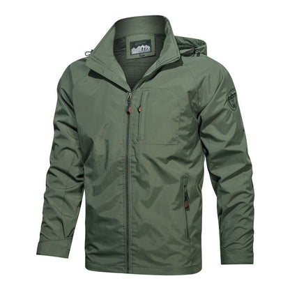 Men's Lightweight Softshell Field Jacket with Adjustable Hood and Organizer Chest Pocket Shop Velvia