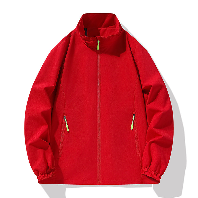 Men's Minimalist Softshell Outdoor Jacket with Stand-Up Collar, Wind and Water Resistant Membrane and Fluorescent Zipper Pulls Shop Velvia