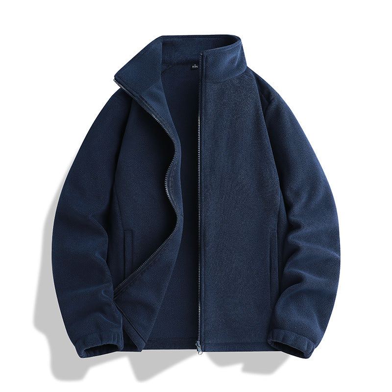 Unisex fleece jacket with standing collar, full-length zipper and elastic cuffs Shop Velvia