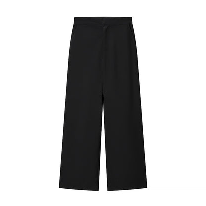 Women's Tailored Suit with Feather Cuffs and Straight-Leg Trousers Shop Velvia