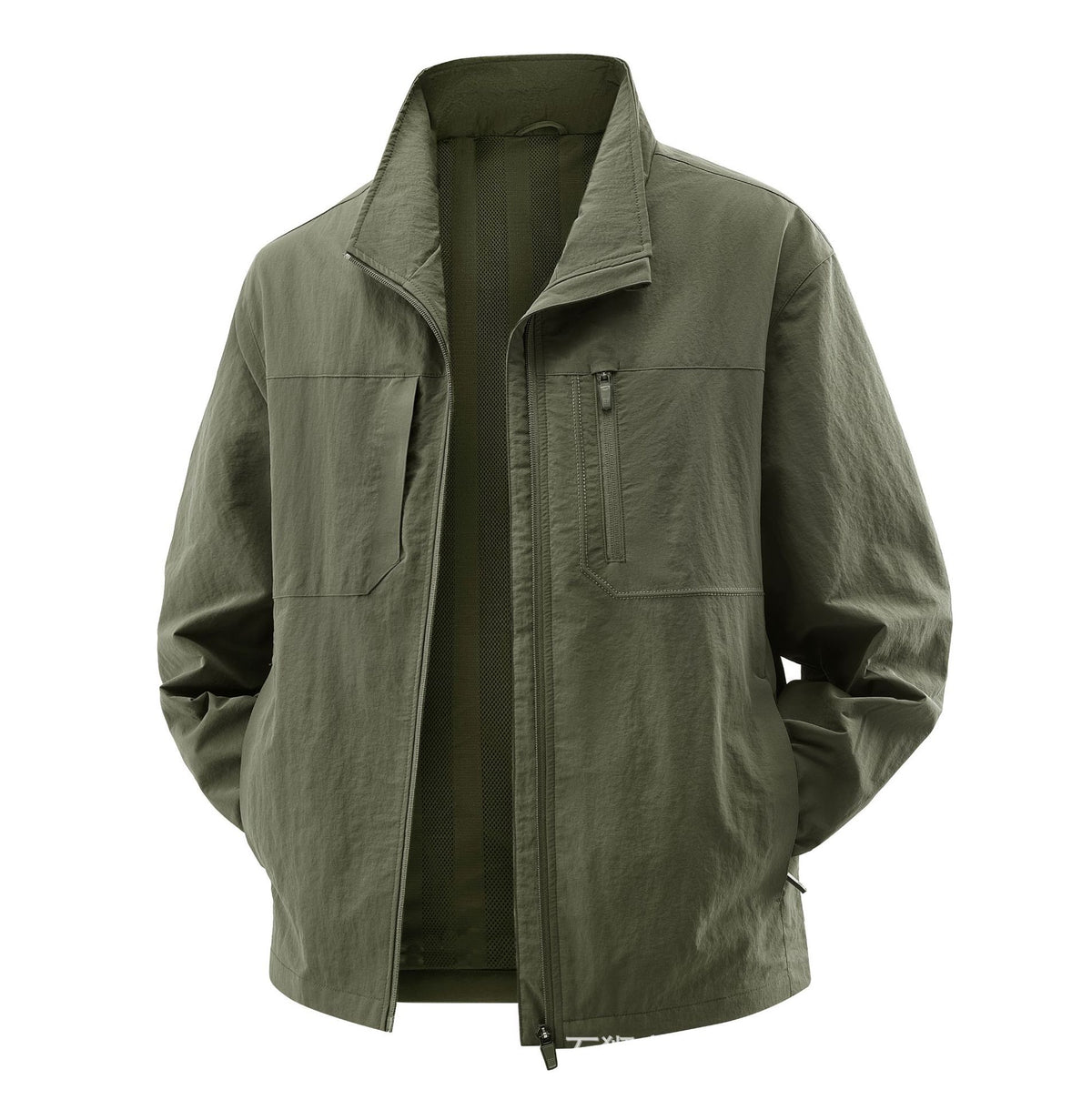 Men's Lightweight Field Utility Jacket with Mesh Lining, Stand-Up Collar and Zipper Pockets Shop Velvia