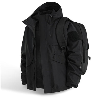 Men's Urban Weather-Resistant Hooded Parka with Multifunctional Pockets and Mesh Lining Shop Velvia
