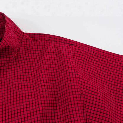 Women Oversize Boxy Bomber Jacket with Stand-Up Collar, Checkered Pattern and Elastic Hem Shop Velvia