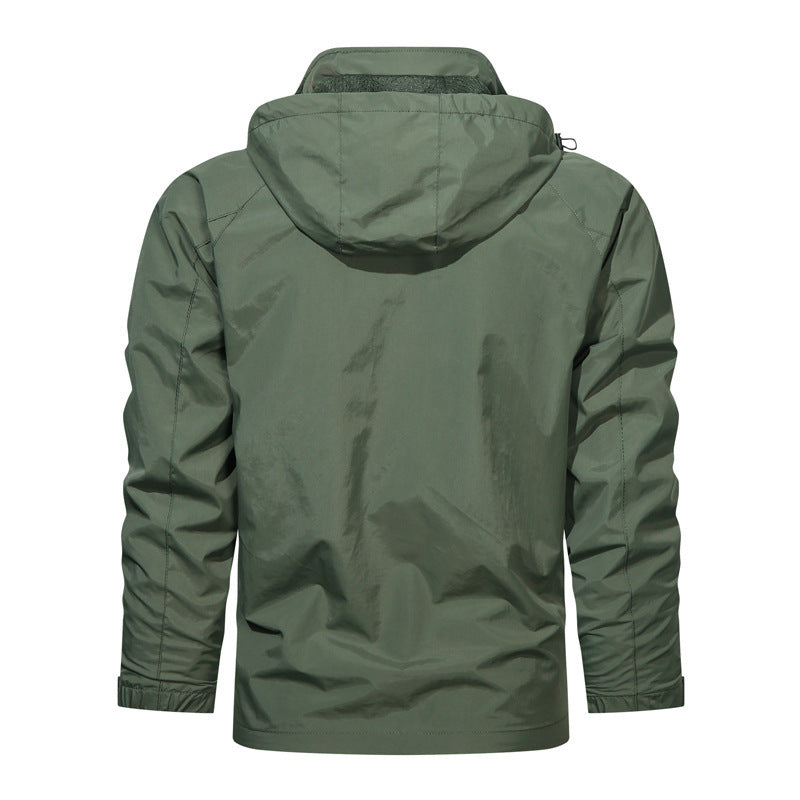 Men's Lightweight Softshell Field Jacket with Adjustable Hood and Organizer Chest Pocket Shop Velvia