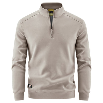 Men's Breathable Microfleece Half-Zip Sweater with Stand Collar and Raglan Sleeves Shop Velvia