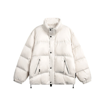 Unisex Short quilted padded jacket in a boxy cut with high stand-up collar Shop Velvia