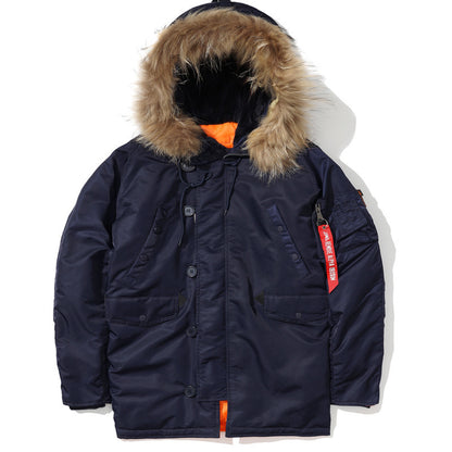 Men's Heavy Thermal Parka in Expedition Style with Faux Fur Hood and Multi-Pockets Shop Velvia