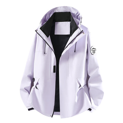 Men's Technical Softshell Hooded Jacket with concealed front zipper and multifunction pockets Shop Velvia