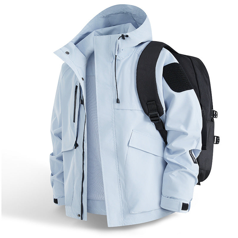 Men's Urban Weather-Resistant Hooded Parka with Multifunctional Pockets and Mesh Lining Shop Velvia