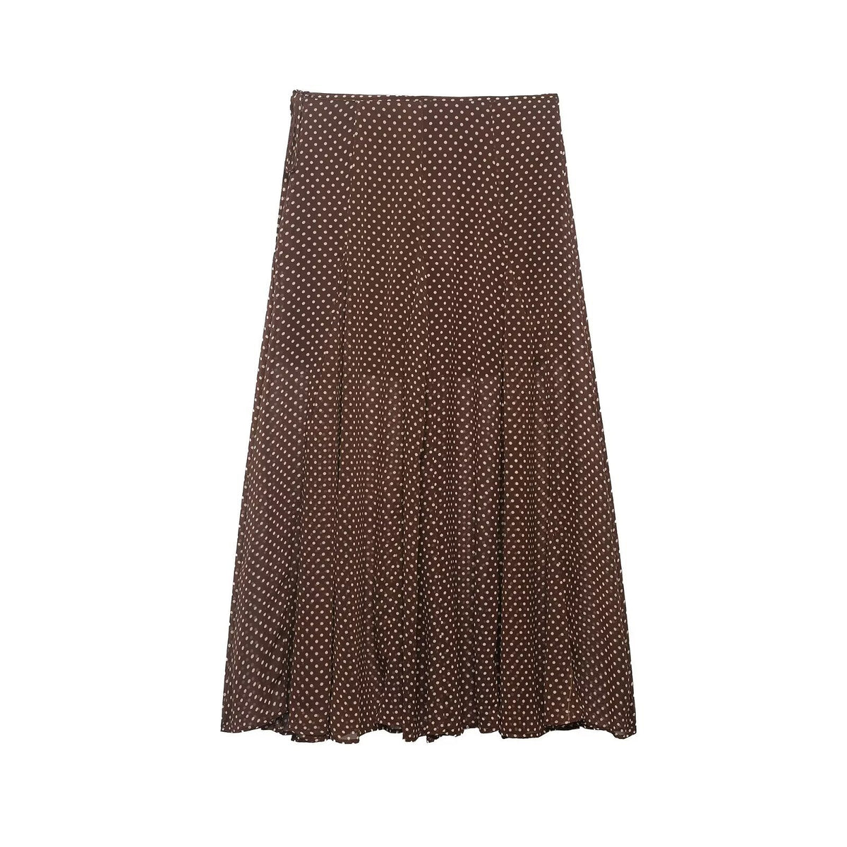Women's Wrap Midi Skirt made of Chiffon with Polka Dot Pattern Shop Velvia