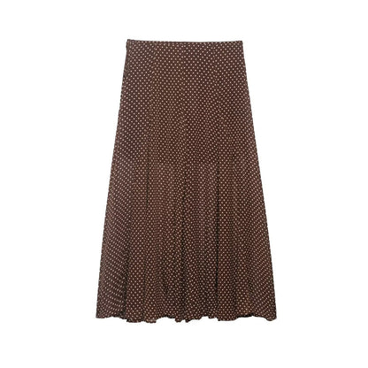 Women's Wrap Midi Skirt made of Chiffon with Polka Dot Pattern Shop Velvia