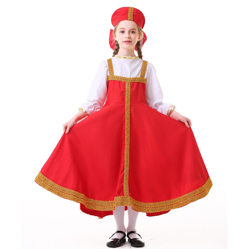 Girls Fairy Tale Costume with Golden Hem Shop Velvia