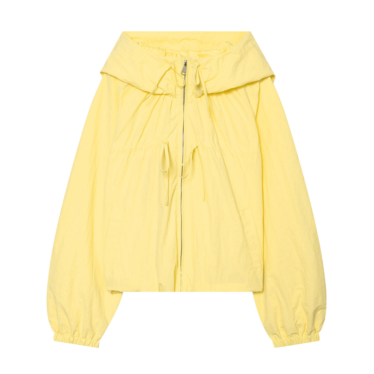 Women's lightweight cropped hoodie jacket with drawstring and zipper Shop Velvia