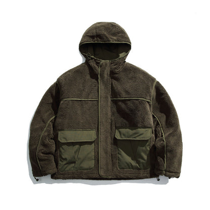Unisex Kastige Fleece Hoodie with Utility Pockets and Drawstring Hem Shop Velvia